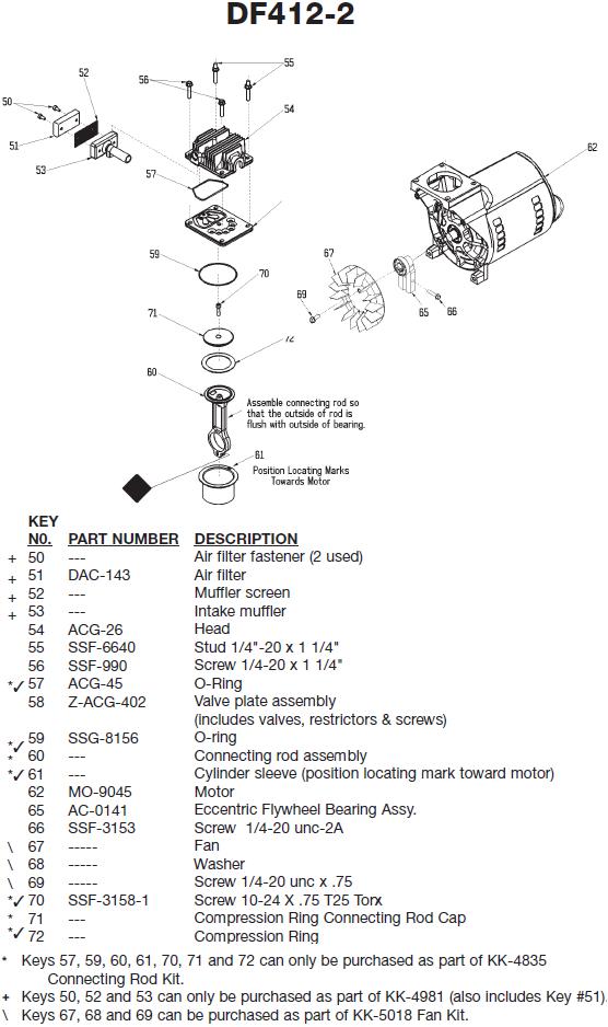 Devilbiss DF412 Pump Breakdown